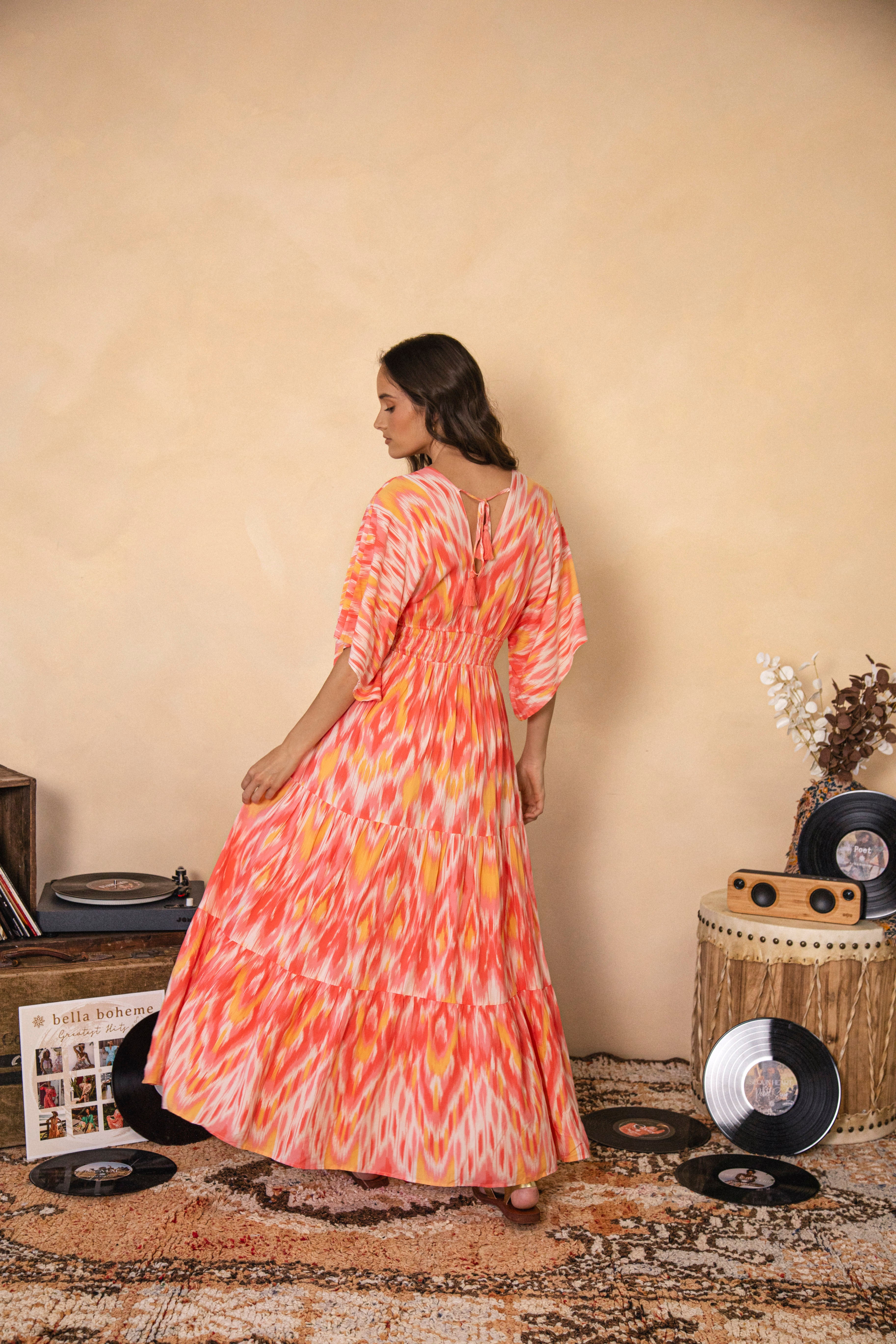 Lani Maxi Dress Sunburst Rear View