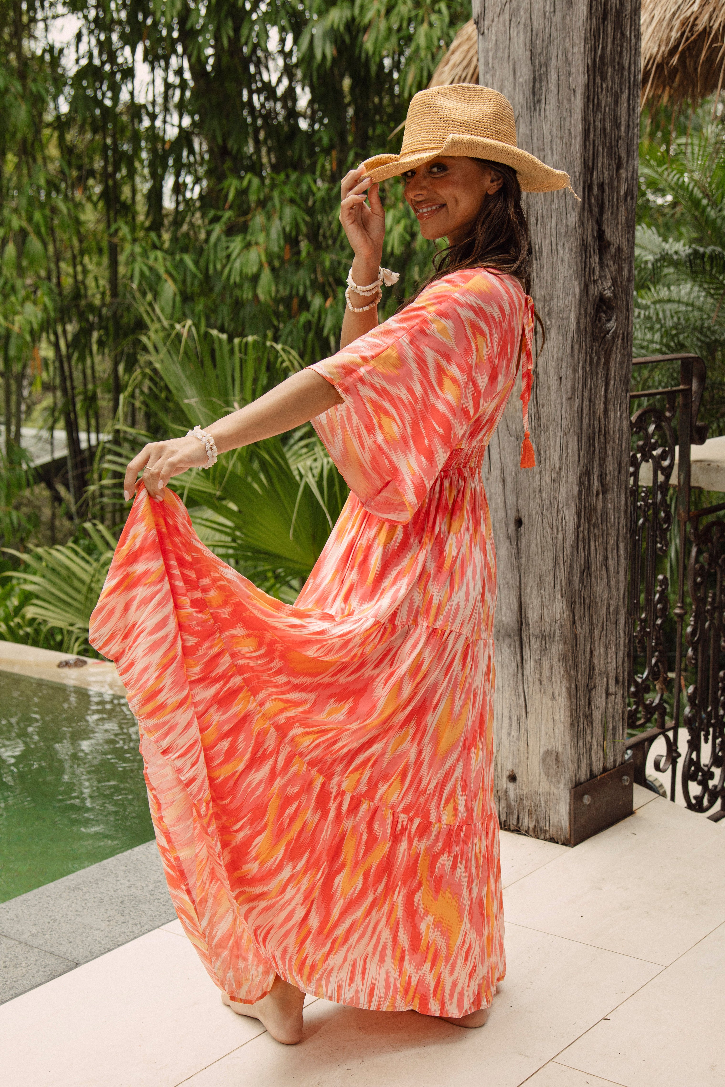 Lani Maxi Dress Sunburst Side View