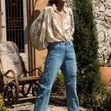 Lucia Barrel Jeans - worn with Nomad Sandals