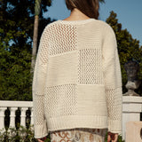 Luna Sweater Cream  Rear view