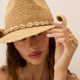Sunkissed Straw Hat - Cowrie Shell