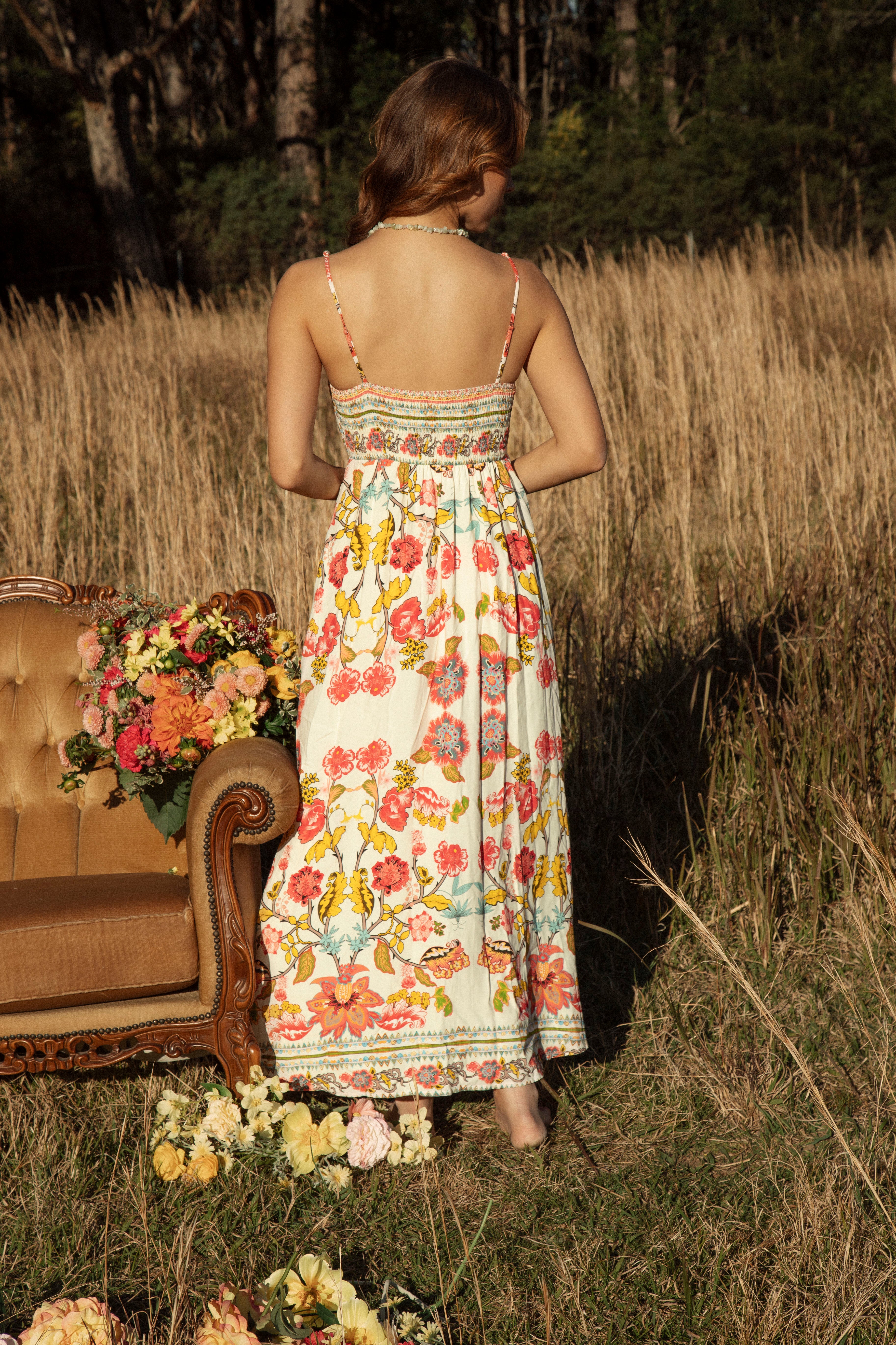 Maisie Sundress Golden Bloom - rear view