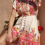 Mari Mini Dress Fiesta Floral  featuring vintage inspired floral pattern
