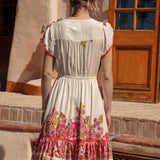 Mari Mini Dress Fiesta Floral  Rear View