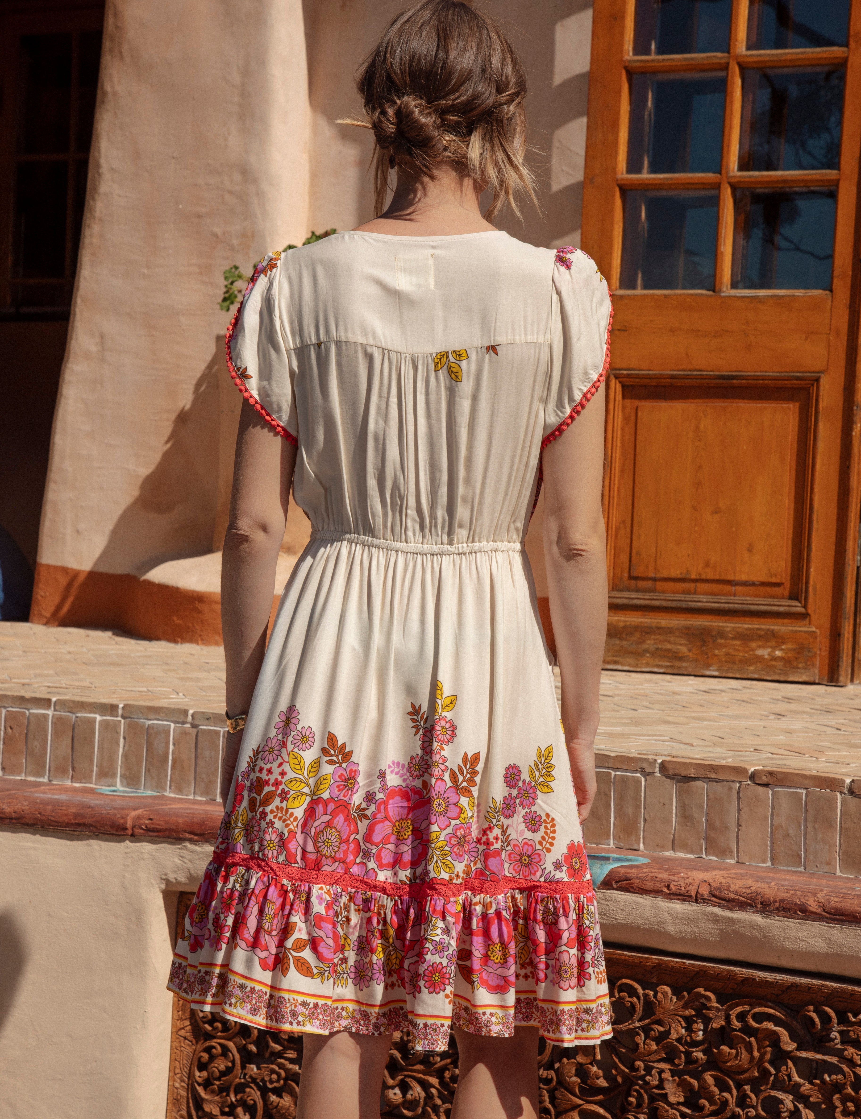 Mari Mini Dress Fiesta Floral  Rear View