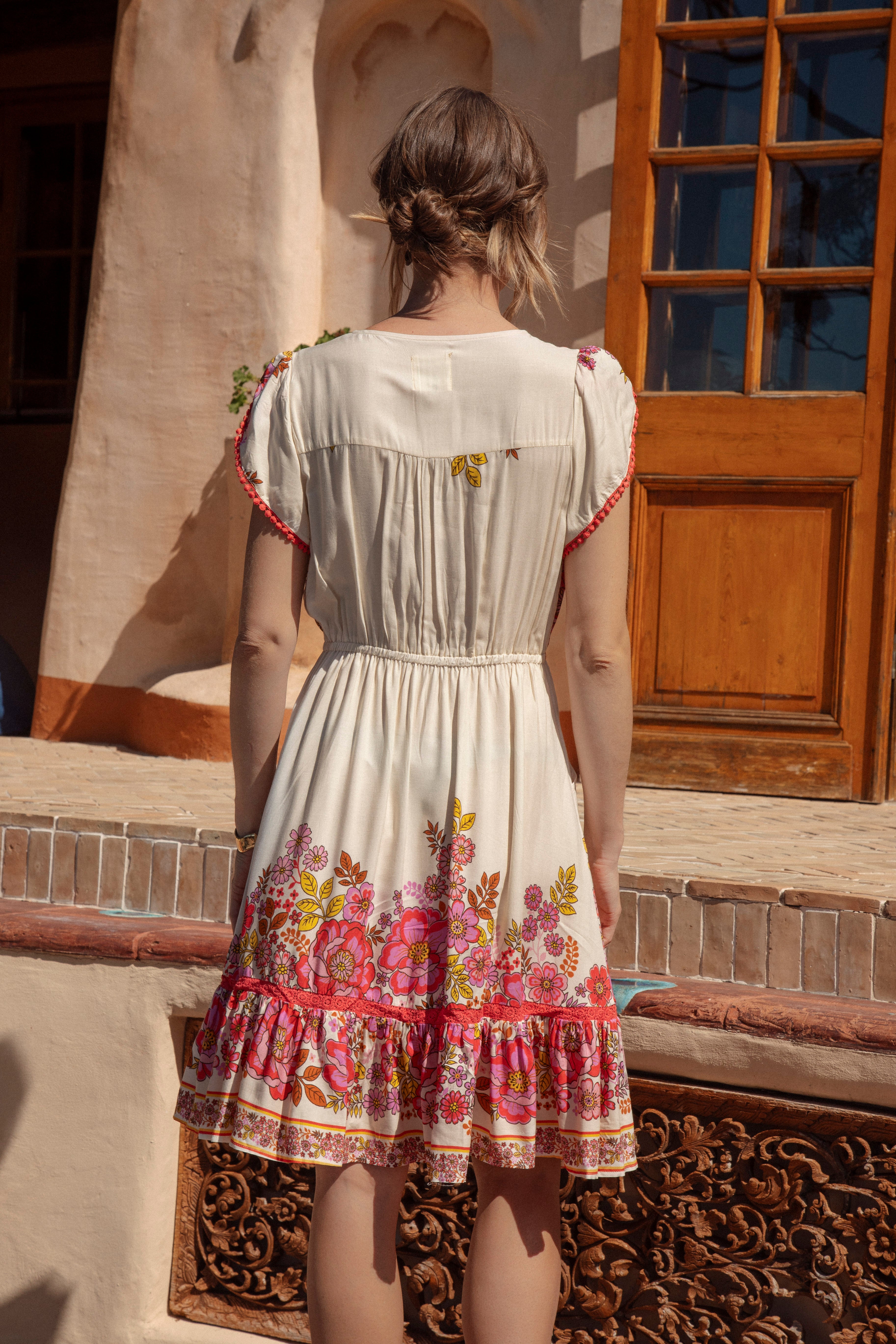 Mari Mini Dress Fiesta Floral  Rear View