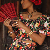 Mariana Top Flamenco worn with matching skirt