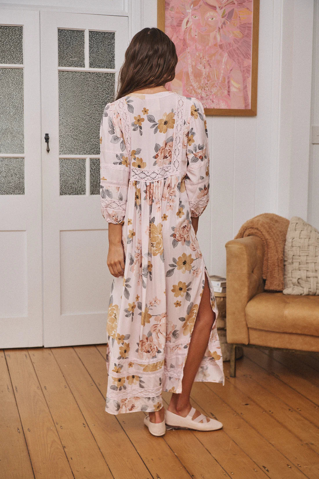 Meadow Maxi Valentina - rear view showcasing crochet details