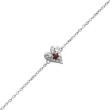 Love Heart Garnet Bracelet