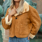 Milano Reversible Sherpa Jacket - short style jacket with sherpa lining