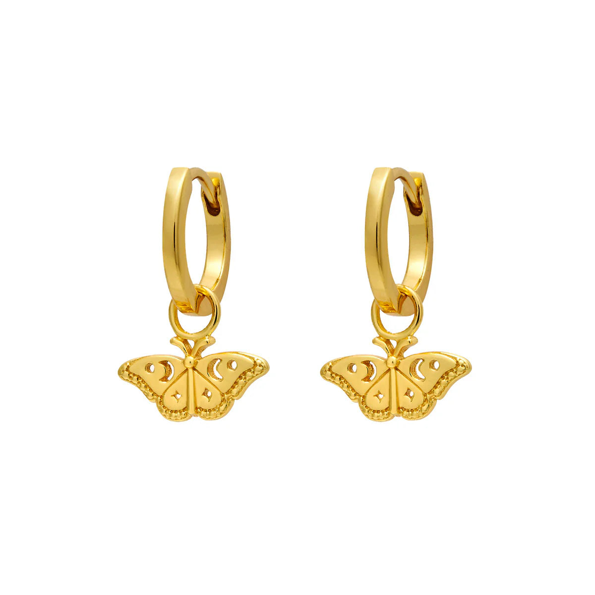 Midsummer Star Celestial Moth Huggies Gold