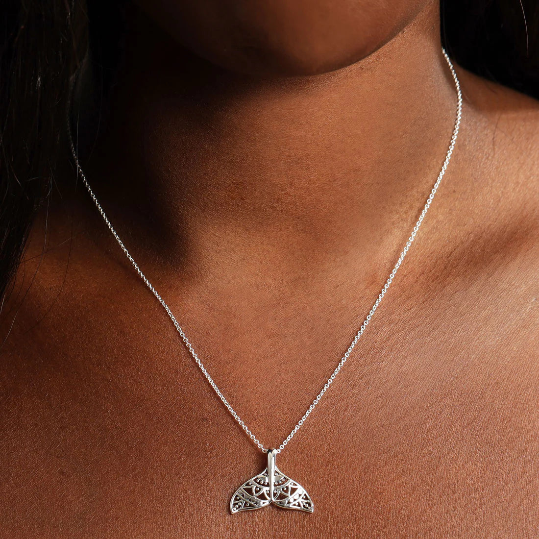 Midsummer Star Mandala Dolphin Tail Necklace