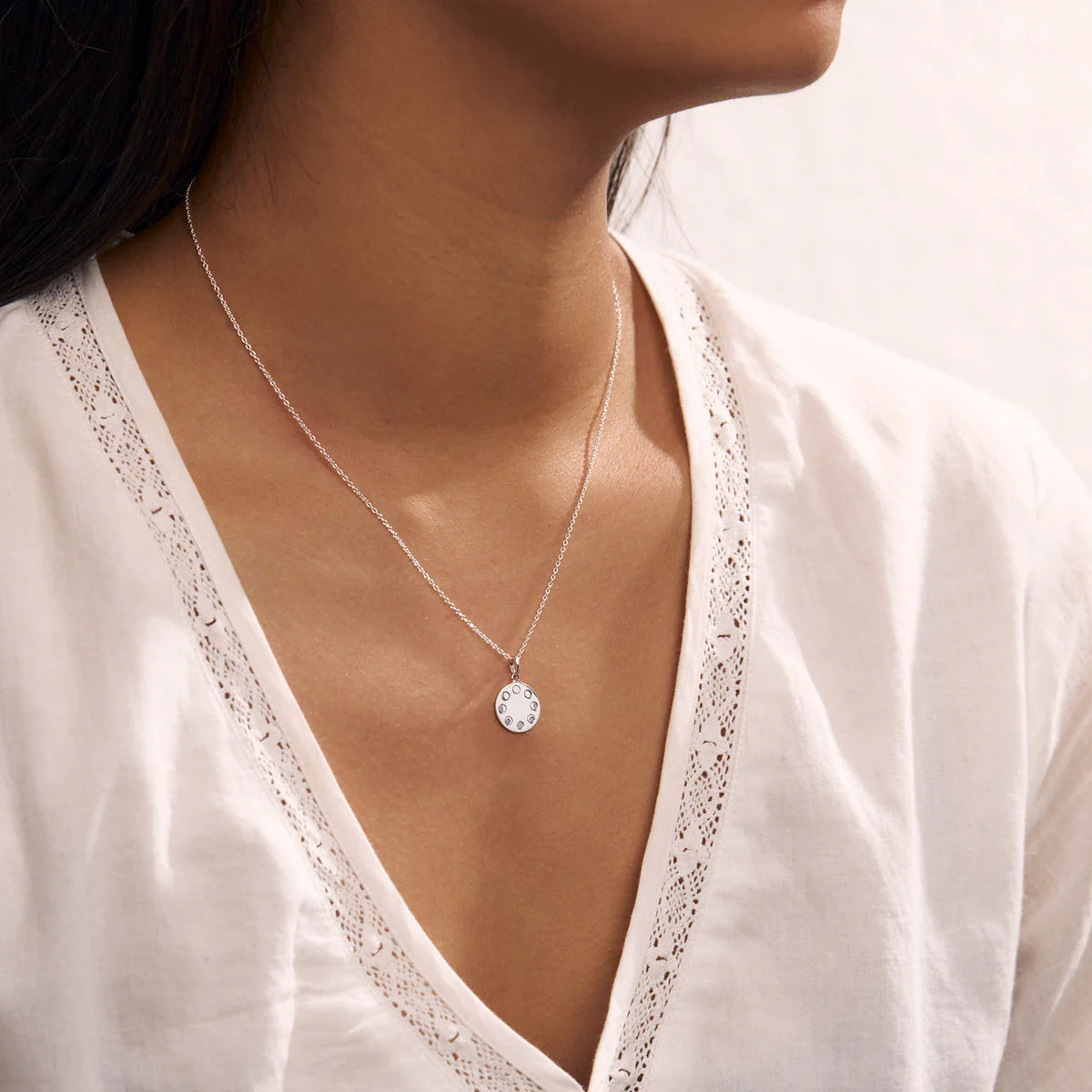 Midsummer Star Under The Moon Phases Necklace