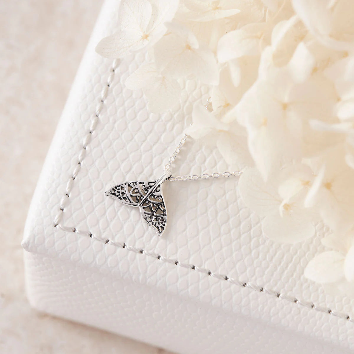 Midsummer Star Dainty Mandala Dolphin Tail Necklace