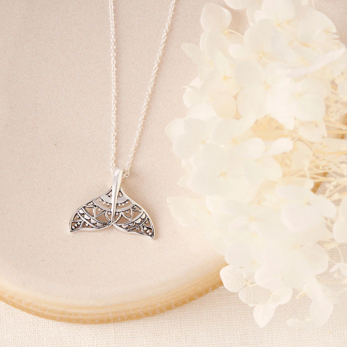 Midsummer Star Mandala Dolphin Tail Necklace