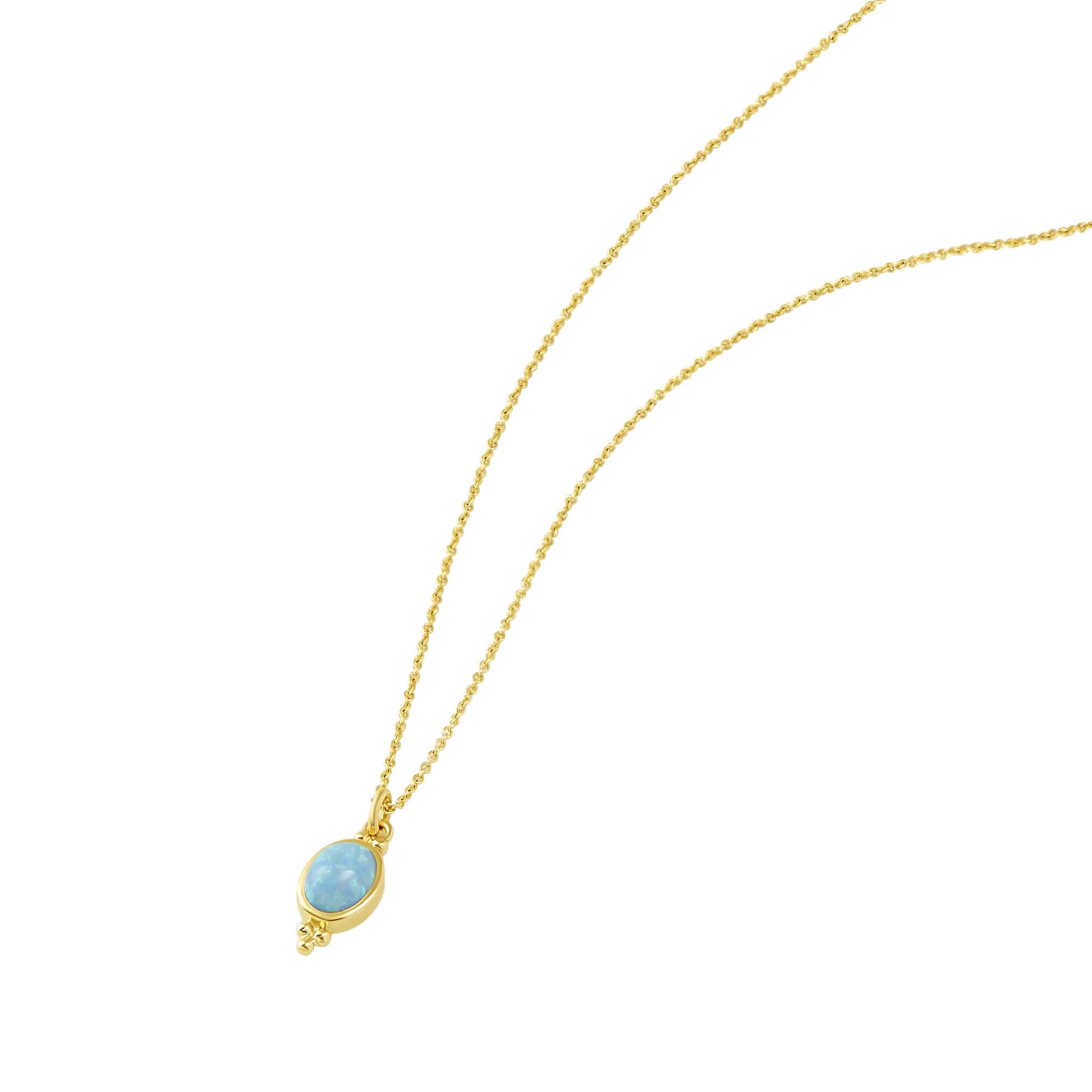 Moon Song Opal Necklace Gold