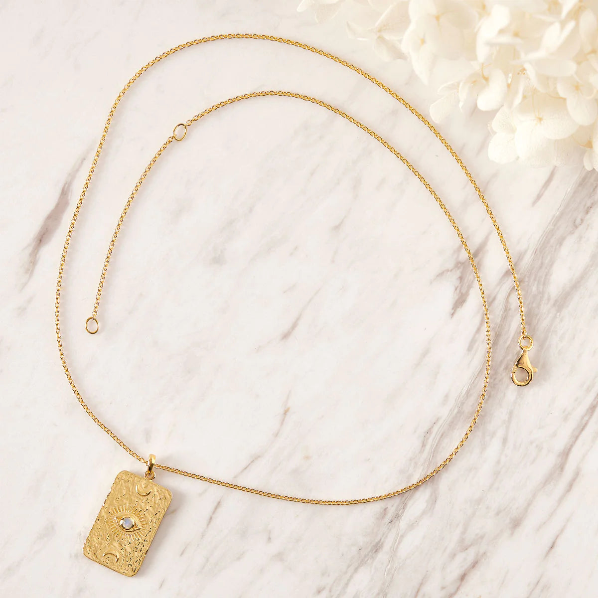 N552RMG Celestial Sight Moonstone Necklace Gold