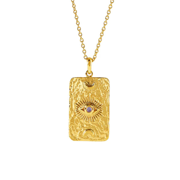 N552RMG Celestial Sight Moonstone Necklace Gold