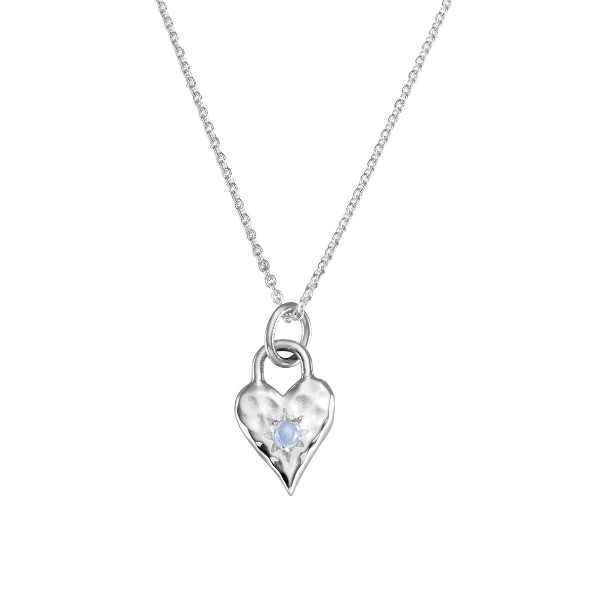 N633RM Love Heart Moonstone Necklace
