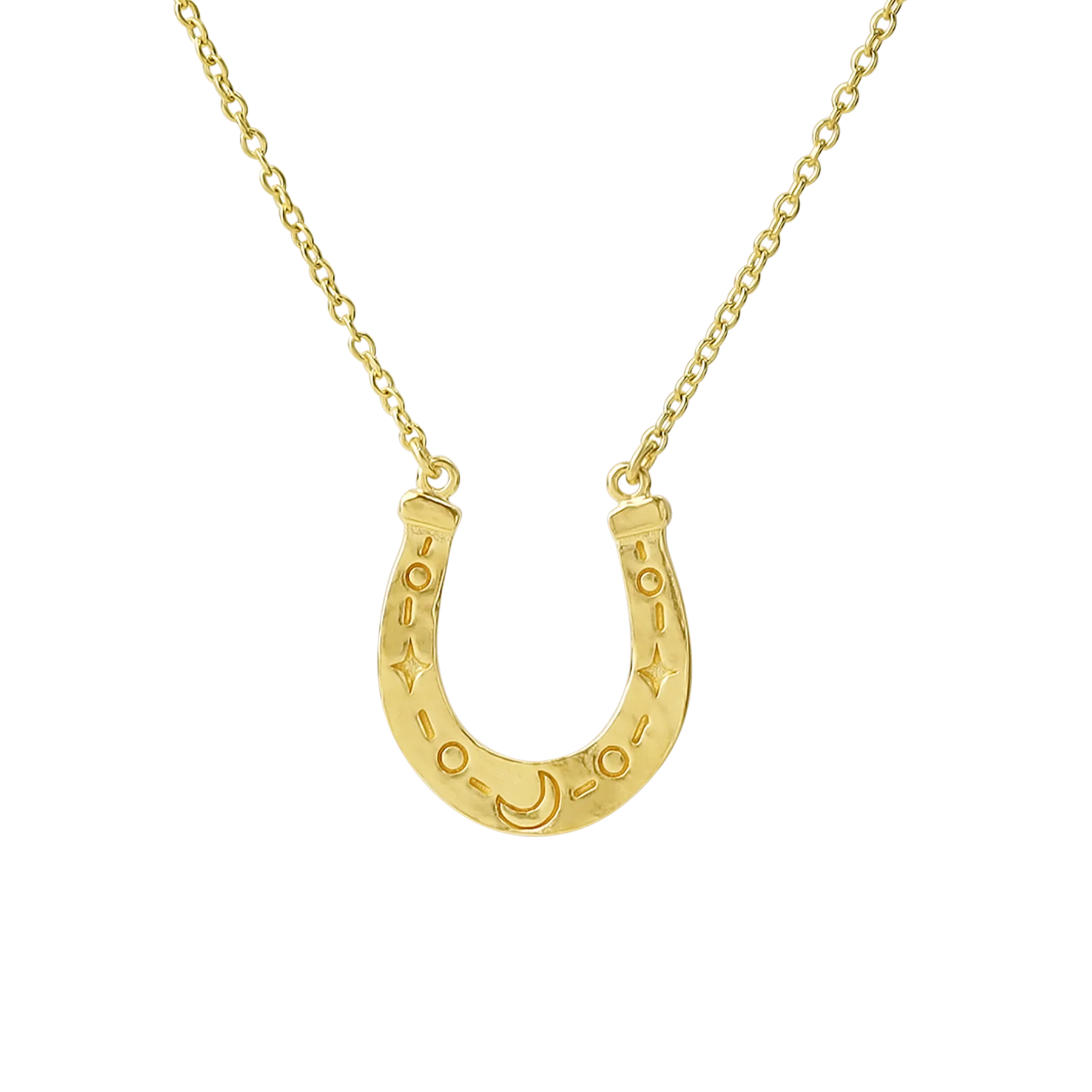 Lucky Horseshoe Necklace Gold
