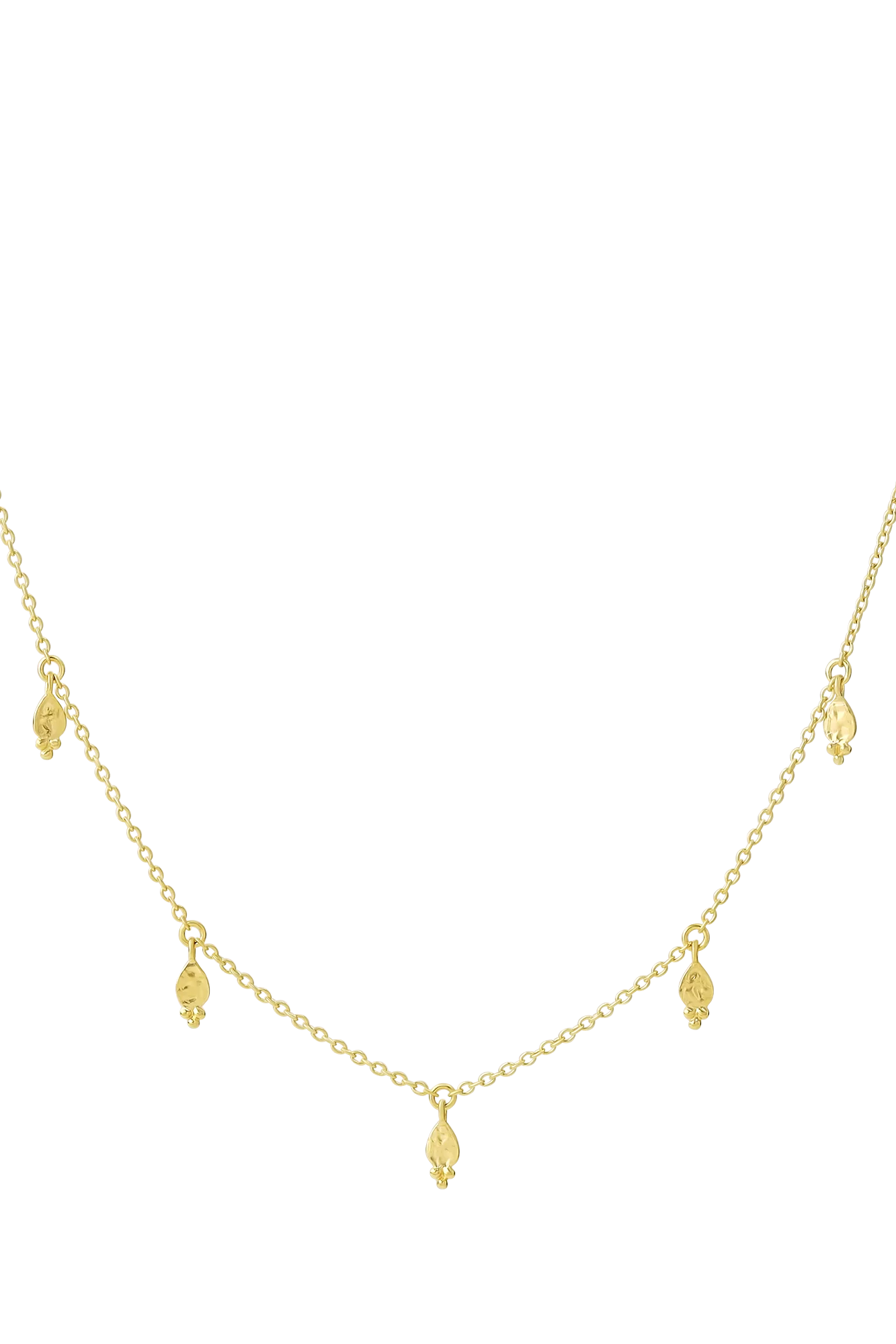 Glistening Drops Choker Gold