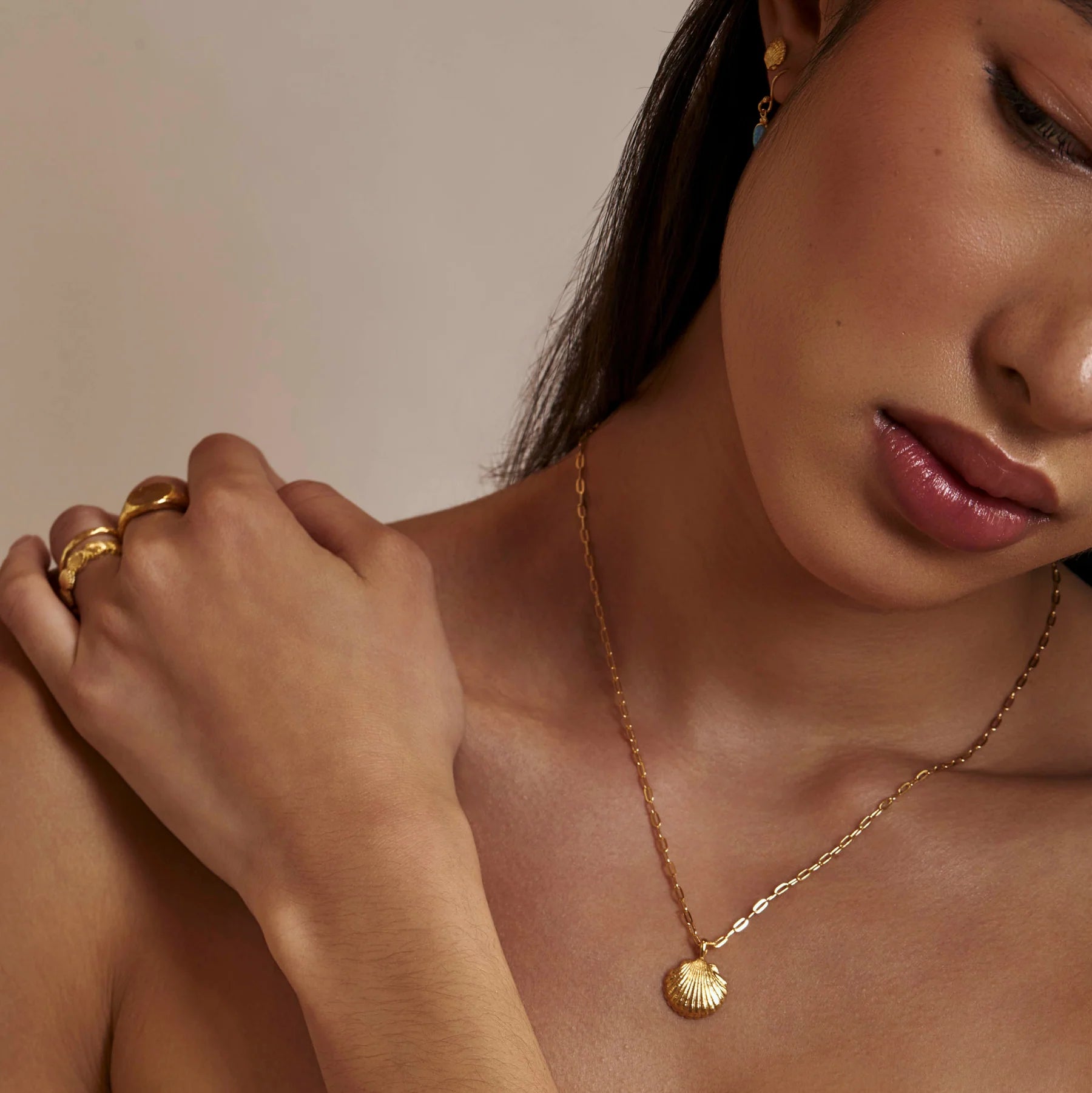 Sandshell Necklace Gold