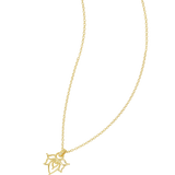 Dainty Lotus Necklace Gold