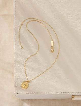 Celestial Compass Necklace Gold