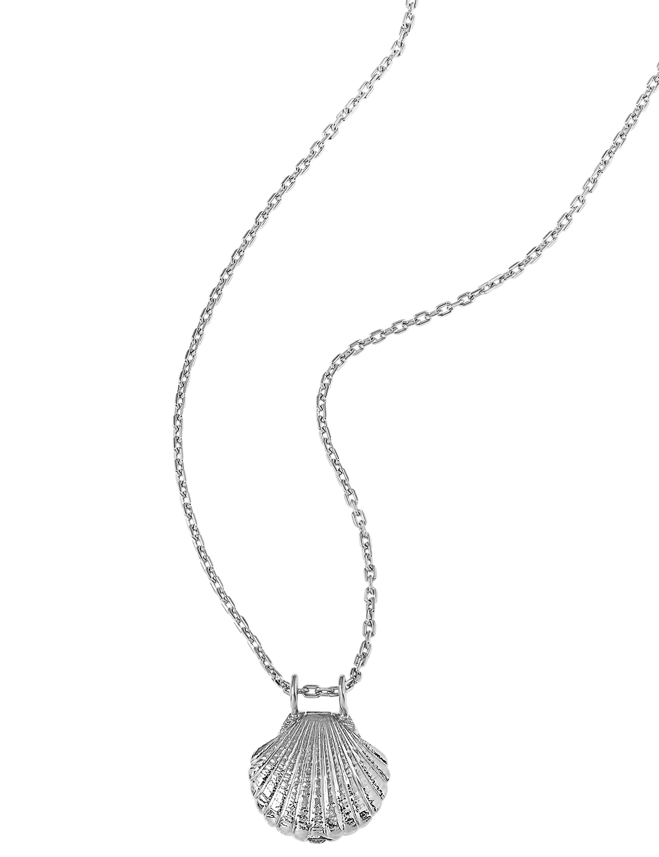 Sterling Silver Textured Seashell Locket