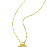 Textured Seashell Locket Gold