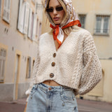 Odette Cardigan worn with cadillac jeans