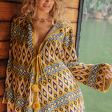 One Love Hooded Cardi - Aztec