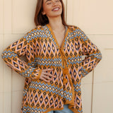 One Love Hooded Cardi - Aztec