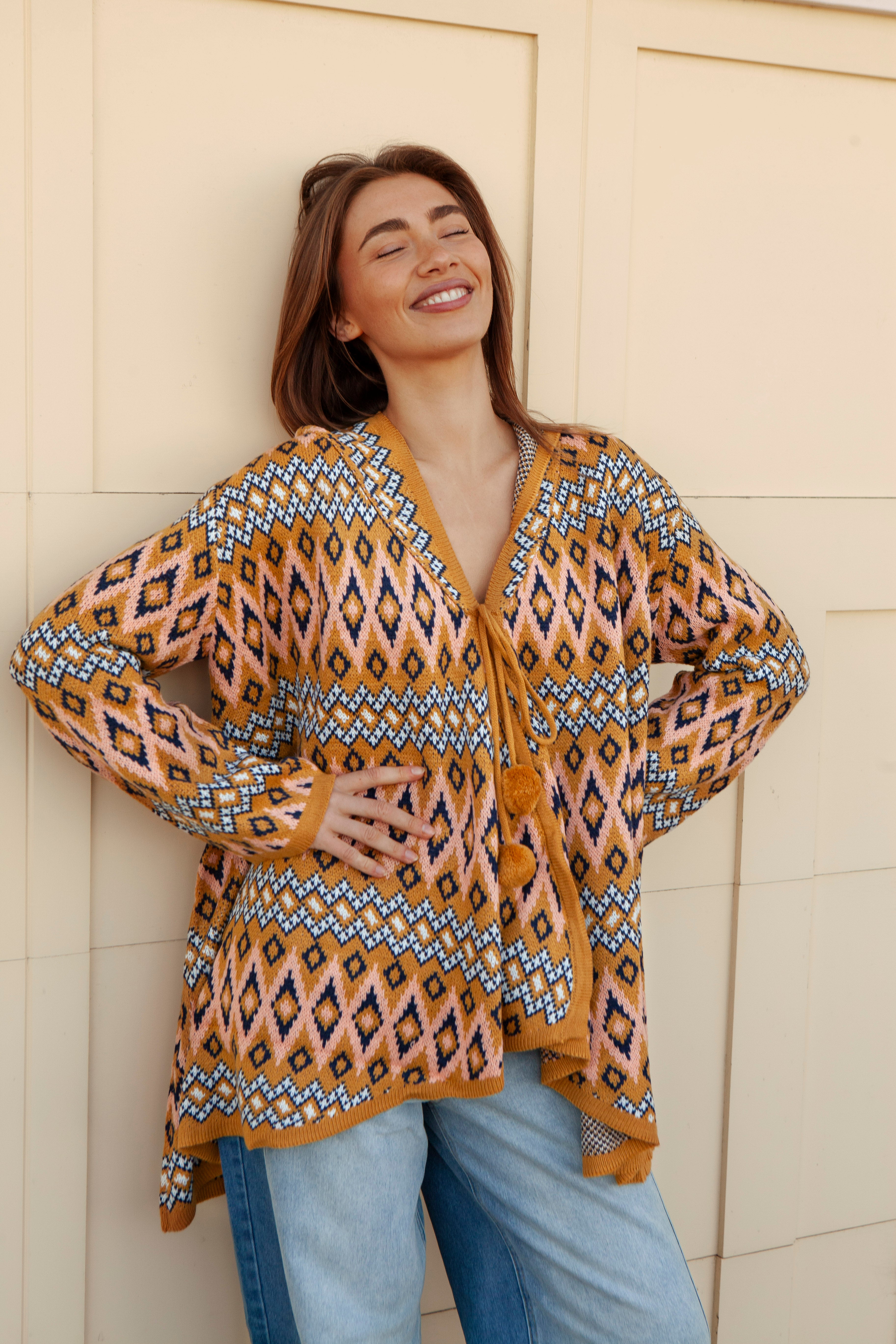 One Love Hooded Cardi - Aztec