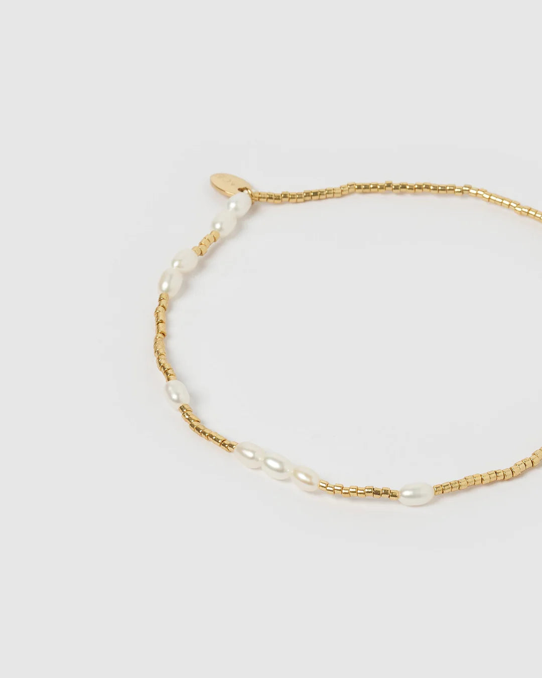 Poppy Pearl & Glass Beaded Anklet