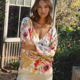 Papillion Blouse - floral pattern boho style blouse