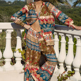 Paradise Pant Olea  - wide leg pant with relaxed style and drawstring waist