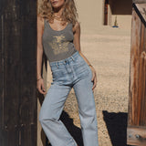 Paris Vintage Jean in Light Wash featuring statement front pockets