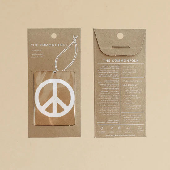 Tan Peace Sign Air Freshener - Ubud Fragrance