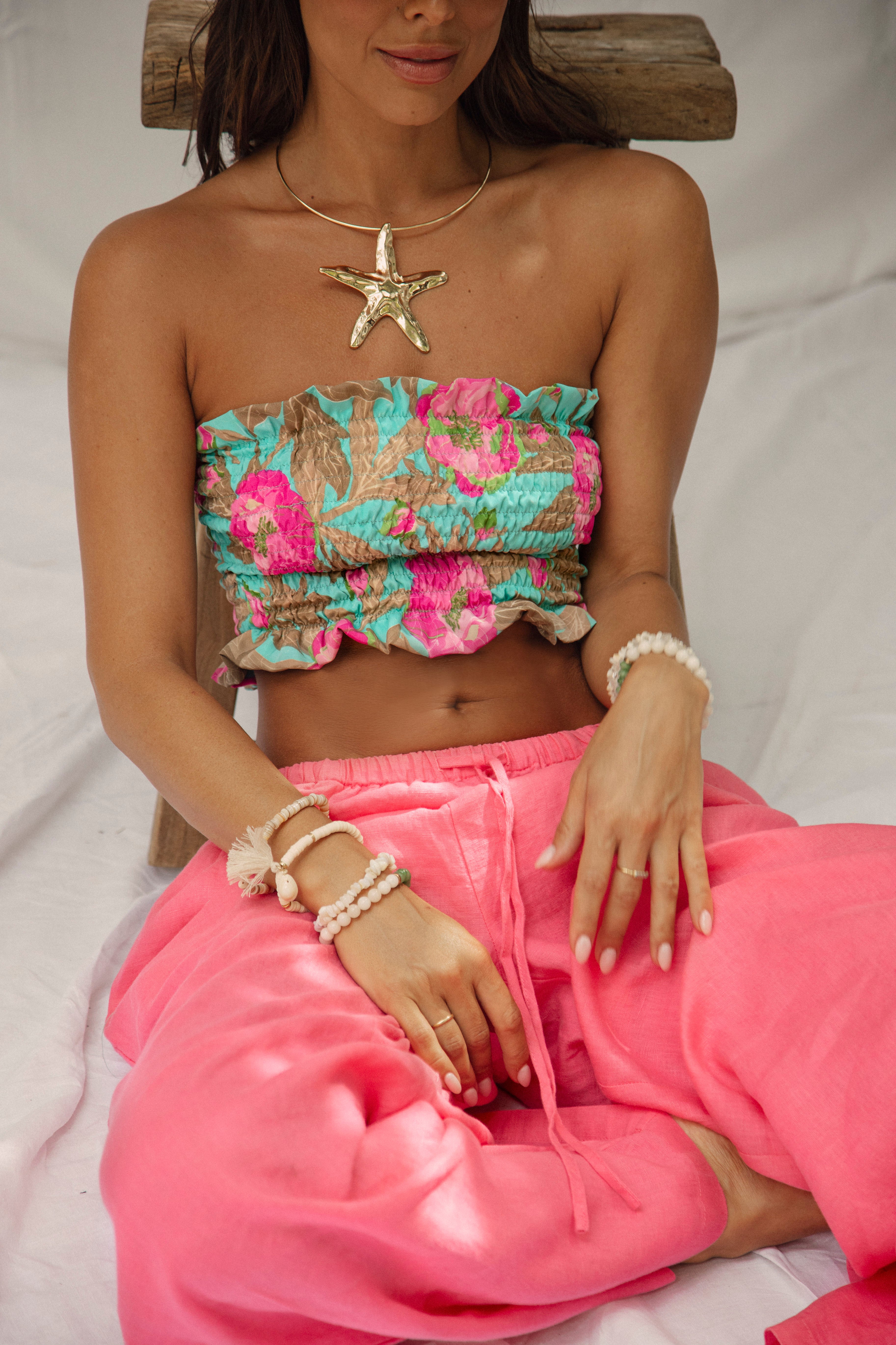 Peony Bandeau Top
