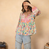 Picasso Blouse Poet floral Boho style blouse