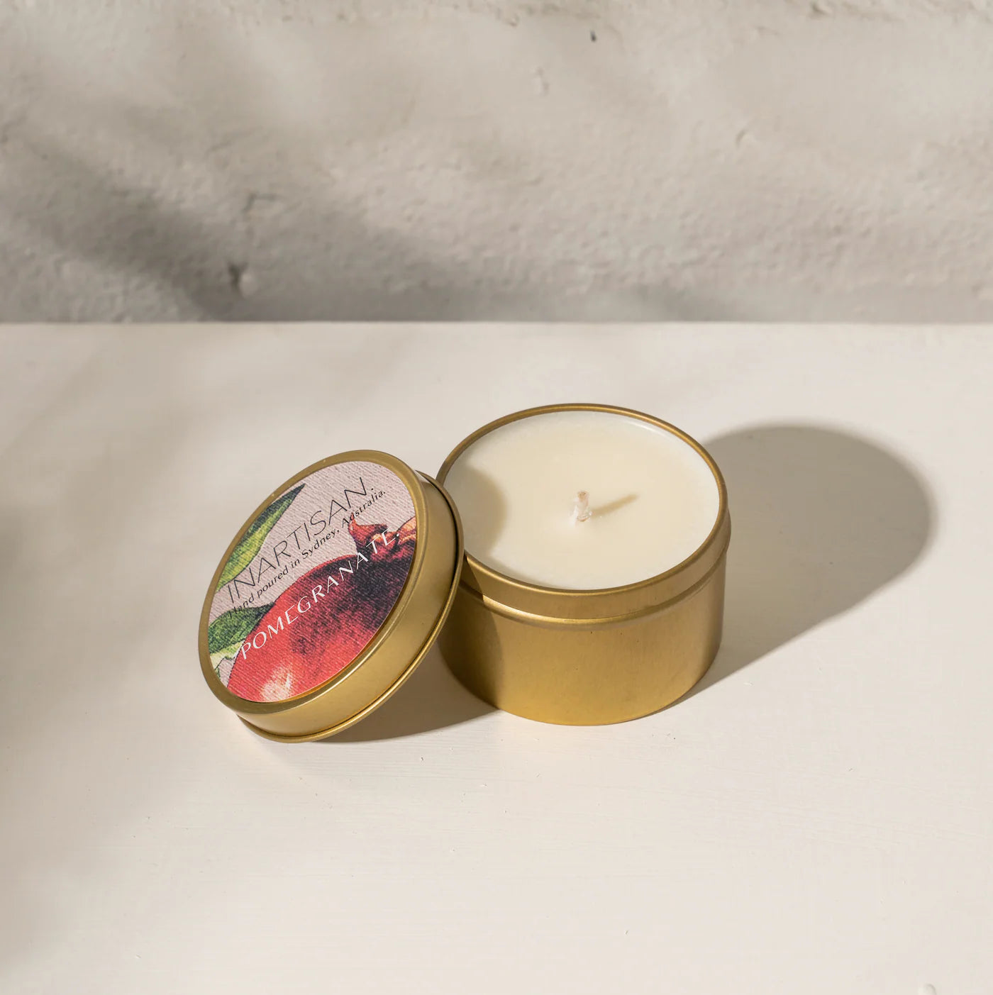 Hand Poured Soy Candle in Travel Tin - Brass