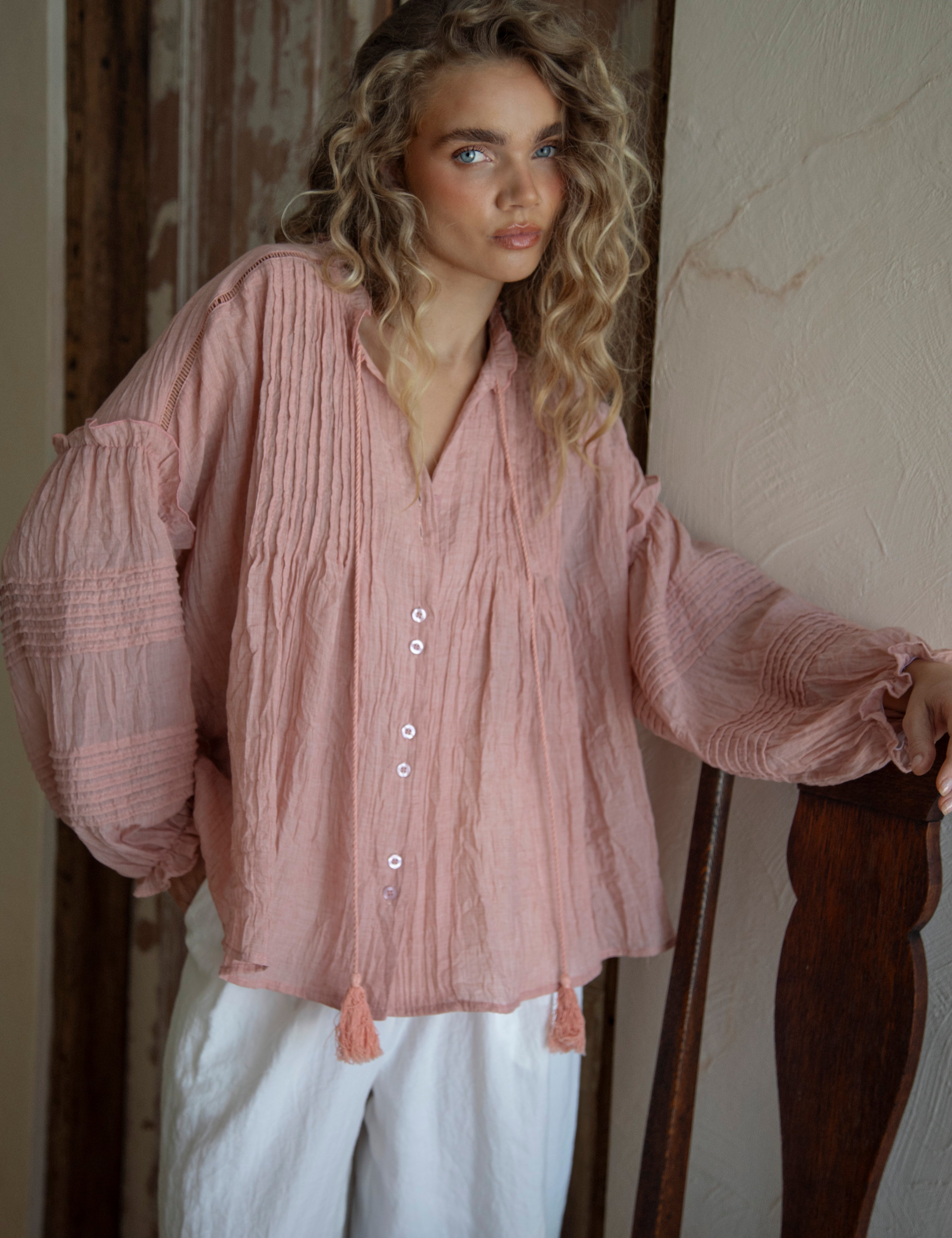 Poppy Blouse - Rose