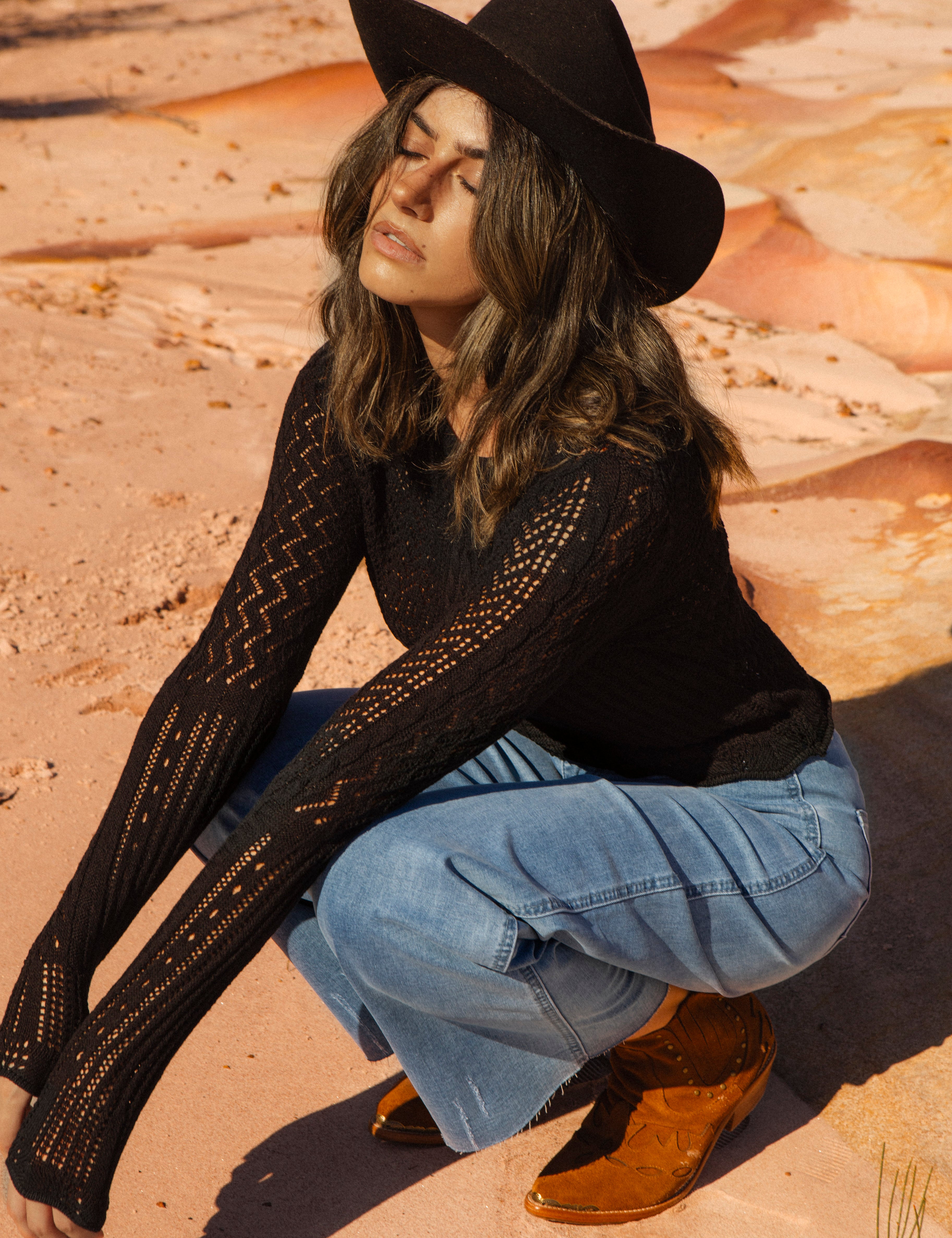 Portobello Knit featuring intricate knitted style