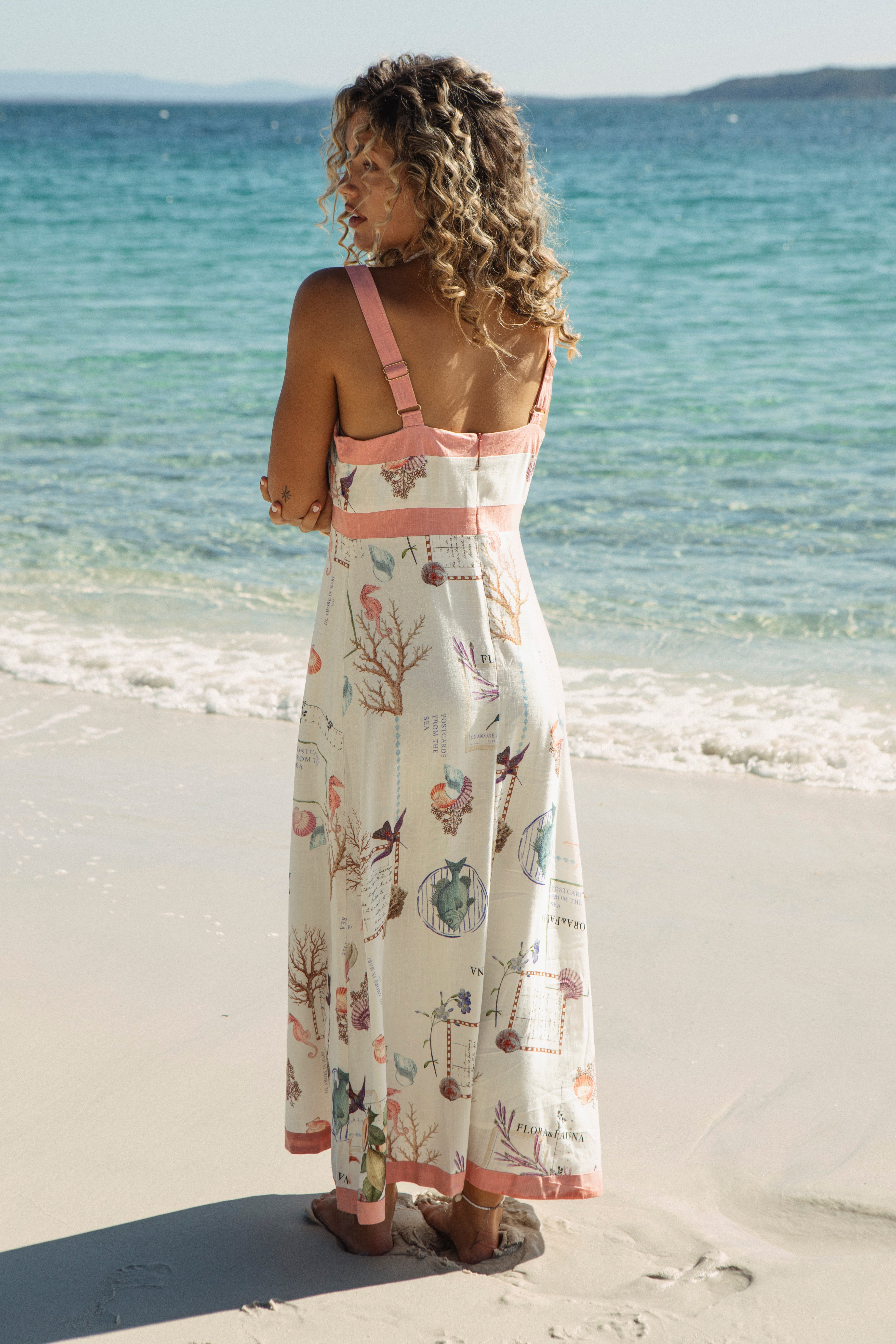 Postcards from the Sea Maxi Dress Rear View