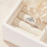 Midsummer Star Solstice Rainbow Moonstone Signet Ring