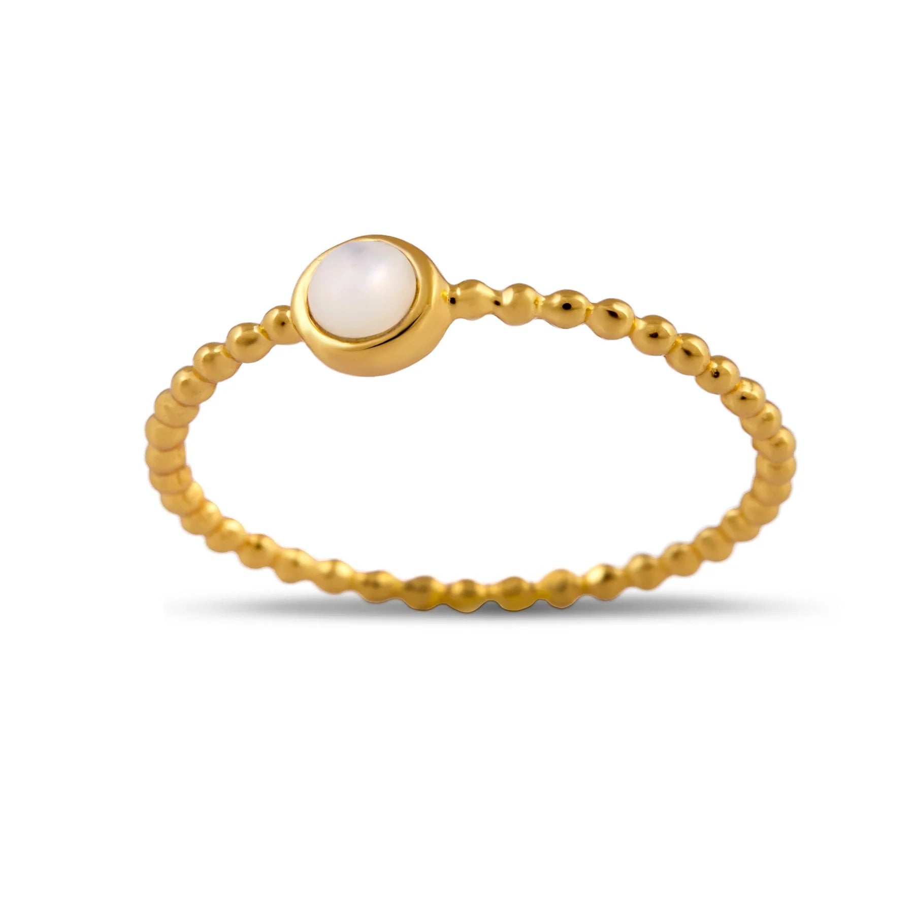 Midsummer Star Halo Shell Gold Ring