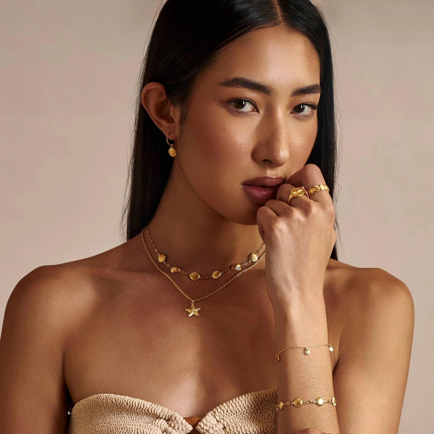 Sandshell Hoops Gold