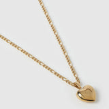 Rose Heart Necklace - Gold
