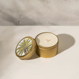 Hand Poured Soy Candle in Travel Tin - Brass